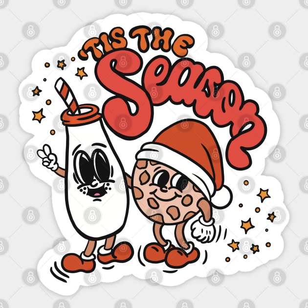 Tis' the season, milk and cookies - Christmas Sticker by SturgesC